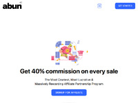 Abun Affiliate Program Website Preview