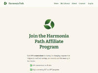 Harmonia Path Affiliate Program Website Preview