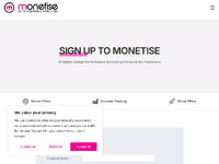 Monetise Website Preview