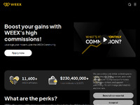 WEEX Affiliate Program Website Preview