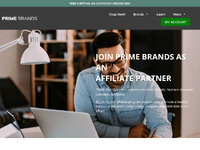 PRIME BRANDS Affiliate Program Website Preview