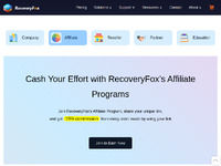 RecoveryFox’s Affiliate Program Website Preview