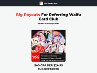 Waifu Card Club Affiliate Program Website Preview