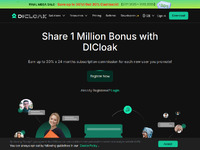 DICloak Affiliate Program Website Preview