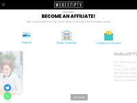 WeBestIPTV Affiliate Program Website Preview