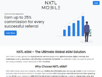 NXTL eSIM Affiliate Program Website Preview