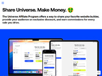 Universe Affiliate Program Website Preview