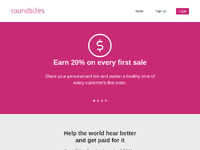 Soundbites Affiliate Program Website Preview